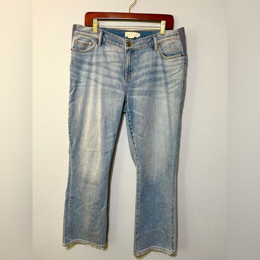 Hatch Light Blue Cropped Straight-Leg Jeans - Picture 3 of 7